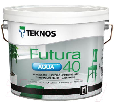 Краска Teknos Futura Aqua 40 Base 1 (2.7л, белый)