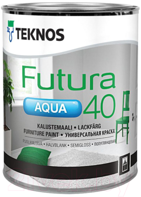 Краска Teknos Futura Aqua 40 Base 3 (900мл, прозрачный)