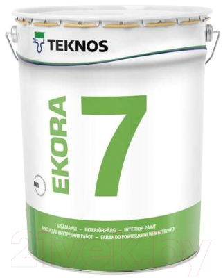 Краска Teknos Ekora 7 Base 1 (18л, белый)
