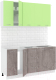 Кухонный гарнитур Кортекс-мебель Корнелия Лира 1.6 без столешницы (зеленый/оникс) - 