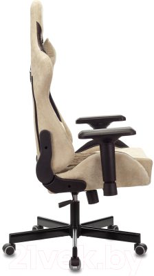Кресло геймерское Бюрократ Zombie Viking 7 Knight (кожзам коричневый/бежевый)