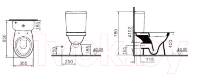 Унитаз напольный VitrA Norm Fit / 9844B099-7203