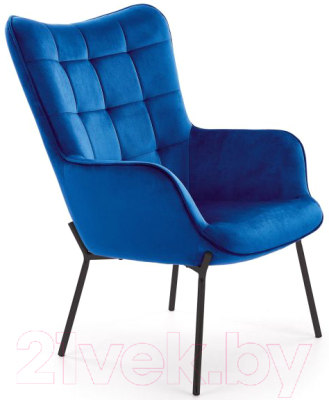 Кресло мягкое Halmar Castel (темно-синий/черный)