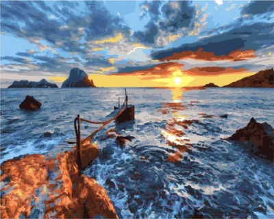 Картина по номерам Picasso Море на закате (PC4050665)