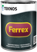Грунт-краска Teknos Ferrex (1л, красный) - 
