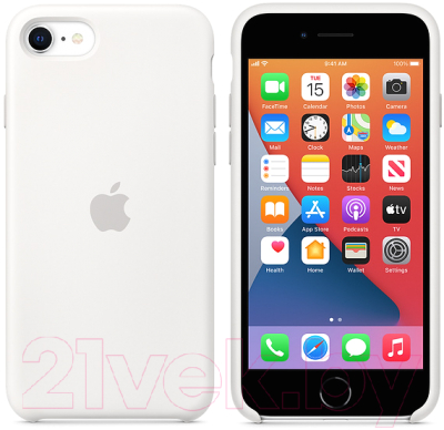 Чехол-накладка Apple Silicone Case для iPhone SE White / MXYJ2