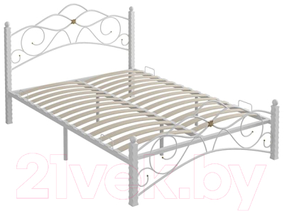 Двуспальная кровать Сакура Гарда-3 160 (белый)