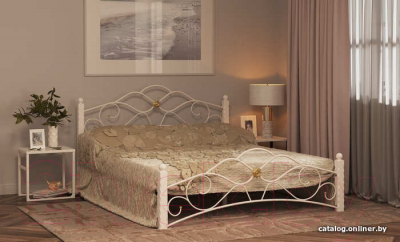 Двуспальная кровать Сакура Гарда-3 160 (белый)