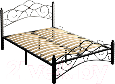 Двуспальная кровать Сакура Гарда-3 160 (черный)