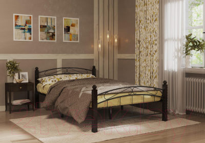 Двуспальная кровать Сакура Гарда-15 180 (черный)