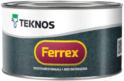 Грунт-краска Teknos Ferrex (330мл, серый)