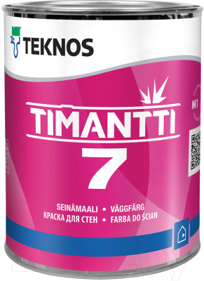 Краска Teknos Timantti 7 Base 1 (900мл, белый)