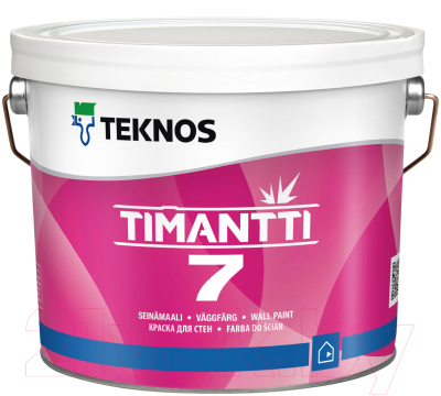 Краска Teknos Timantti 7 Base 1 (2.7л, белый)