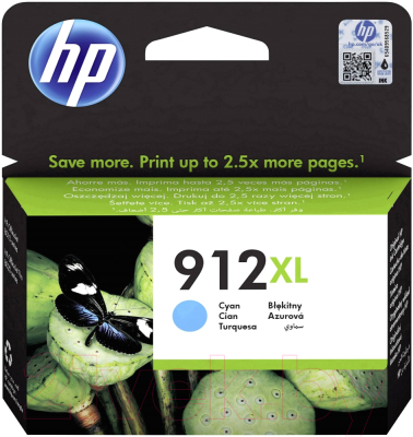 

Картридж HP, Голубой, 912XL High Yield Cyan (3YL81AE)
