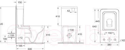 Сливной бачок Aquanet Tavr 2.0 C2 / 243543