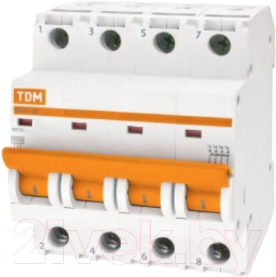 Выключатель автоматический TDM ВА 47-29 4Р 50А (C) 4.5кА / SQ0206-0130