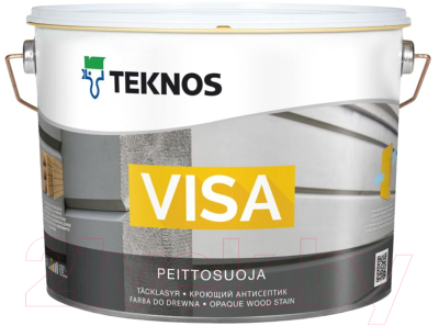 

Антисептик для древесины Teknos, Белый, Visa Base 1