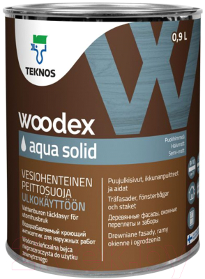Антисептик для древесины Teknos Woodex Aqua Solid B1 (900мл)