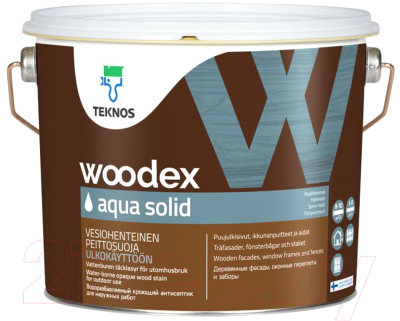 Антисептик для древесины Teknos Woodex Aqua Solid B3 (2.7л)