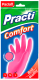 Перчатки хозяйственные Paclan Practi Comfort (L, розовый) - 