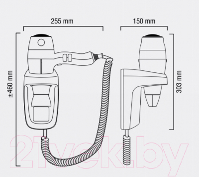 Фен настенный Valera Silent Jet Protect 1200 586.11/044.04 (белый)