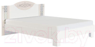 Каркас кровати МСТ. Мебель Белла №2.2 160x200 (с подсветкой, рамух белый)