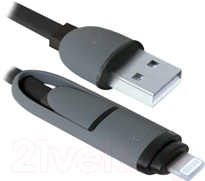 Кабель Defender USB10-03BP / 87488 (черный)