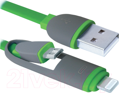 Кабель Defender USB10-03BP / 87489 (зеленый)