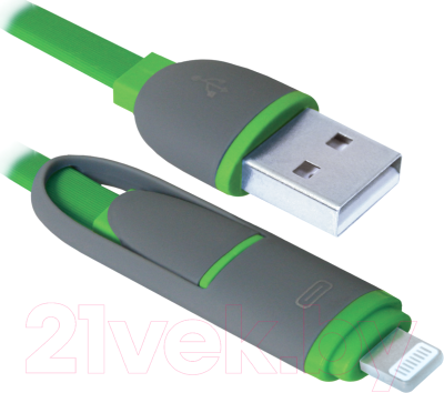 Кабель Defender USB10-03BP / 87489 (зеленый)