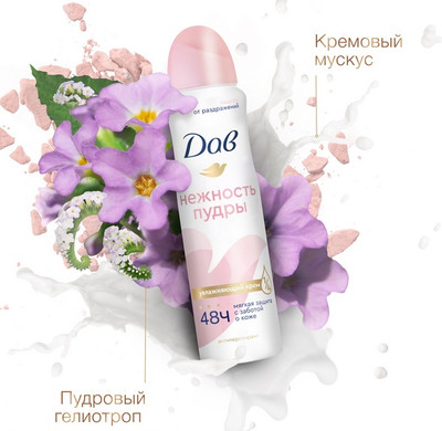 Антиперспирант-спрей Dove Нежность пудры (150мл) -