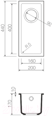 Мойка кухонная Omoikiri Bosen 20-U-DC (4993226)