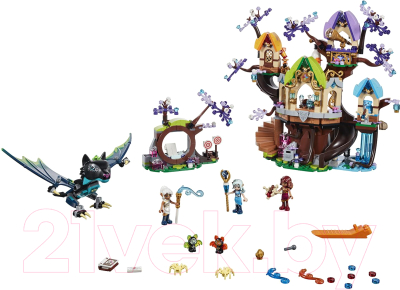 Конструктор Lego Elves Нападение летучих мышей на дерево эльфийских звёзд 41196