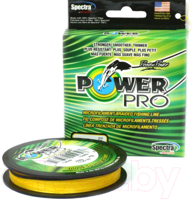 Леска плетеная Power Pro Hi-Vis Yellow 0.23мм / PP135HVY023 (135м)