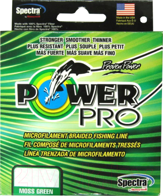 Леска плетеная Power Pro Moss Green 0.32мм / PP092MGR032 (92м)