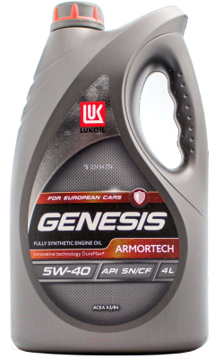 Моторное масло Лукойл Genesis Armortech 5W40 SN/CF 1539424/3148675 (4л)