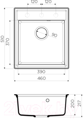 Мойка кухонная Omoikiri Daisen 46-GR (4993612)