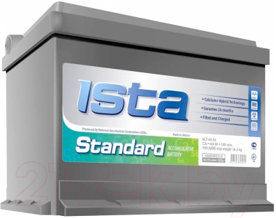 Автомобильный аккумулятор Ista Standard 6СТ-60А1 Е (60 А/ч)
