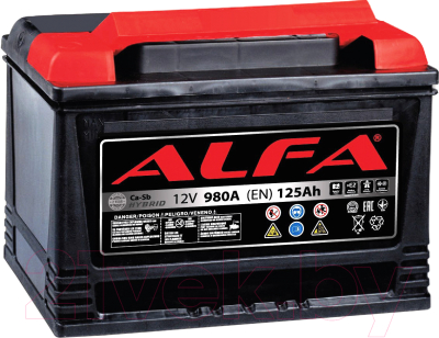 Автомобильный аккумулятор ALFA battery Евро R (125 А/ч)