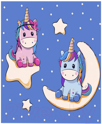 

Набор алмазной вышивки Menglei, Единорожки (34VD58)