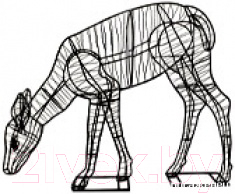 Каркасное топиари Грифонсервис Пасущийся олень ТОП32-1 (зеленый)