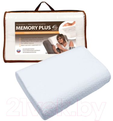 Ортопедическая подушка EcoSapiens Memory Plus ES-78031