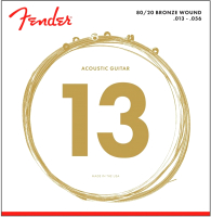 

Струны для акустической гитары Fender, 70M 80/20 BRNZ BALL END 13-56
