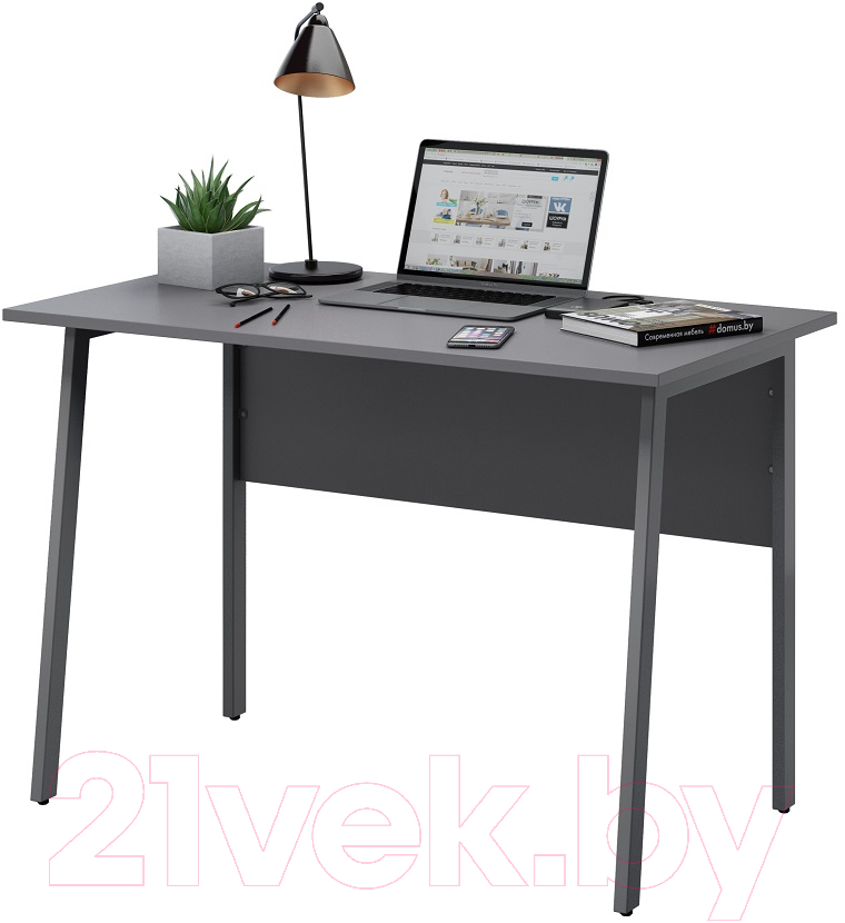 Письменный стол Domus Старк-1 / 12.007.01.72 (серый/металл графит)