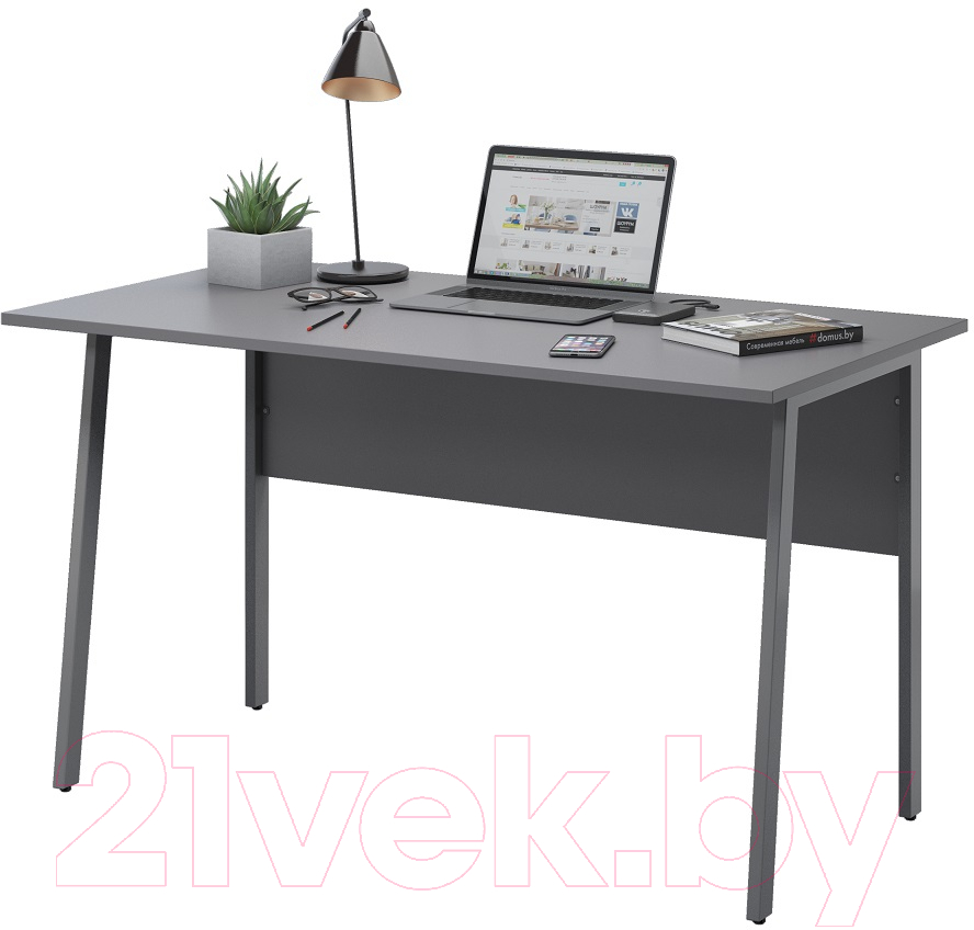 Письменный стол Domus Старк-2 / 12.007.02.72 (серый/металл графит)