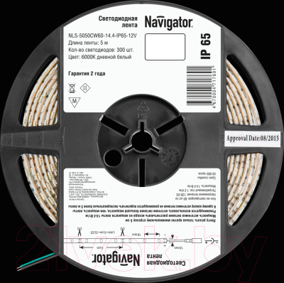Изображение товара Светодиодная лента Navigator 71 769 NLS-5050СW60-14.4-IP65-12V R5
