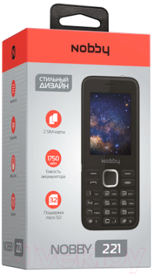 Мобильный телефон Nobby 221 (черный/желтый)