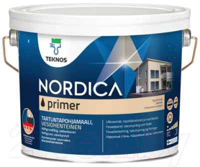 Грунтовка Teknos Nordica Pohjamaali Primer (900мл, белый)