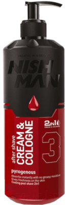 Крем после бритья NishMan 03 After Shave Cream Cologne Pyrogeneous 2 in 1 (200мл)