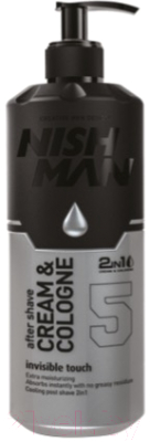 Крем после бритья NishMan 05 After Shave Cream Cologne Invisible Touch 2 in 1 (200мл)