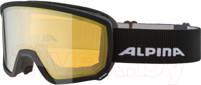 Маска горнолыжная Alpina Sports 2020-21 Scarabeo HM / A72498-36 (черный/золото)
